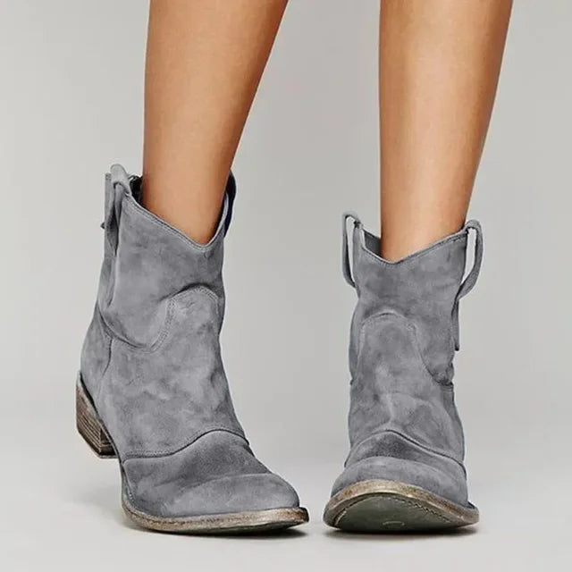 Veraperle botines camperos efecto ante en gris, foto del proveedor