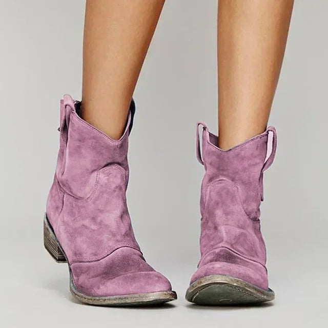 Veraperle botines camperos efecto ante en rosa, foto del proveedor