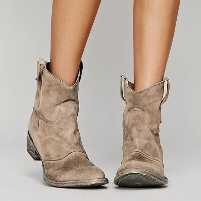 Veraperle botines camperos efecto ante en topo, foto del proveedor