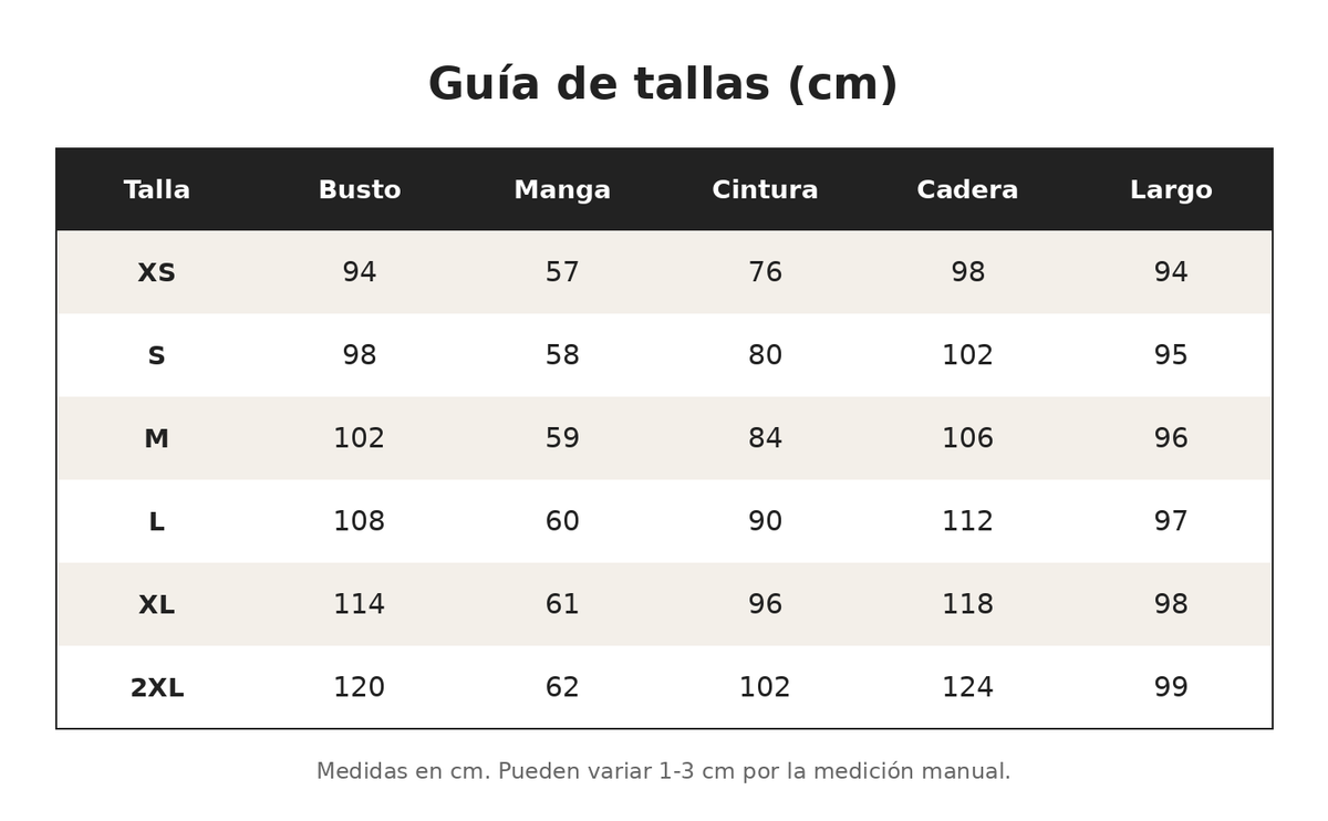 Veraperle vestido camisero efecto ante, guía de tallas